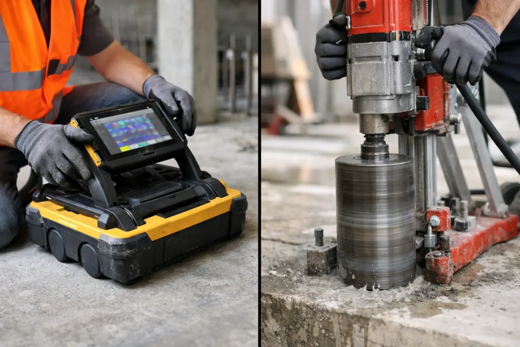 Concrete Scanning Versus Core Drilling Risks